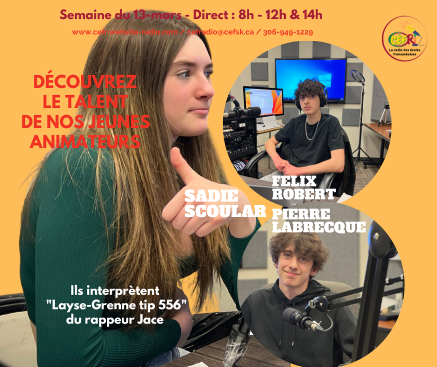Découvrez le talent des jeunes animateurs de CÉFRadio