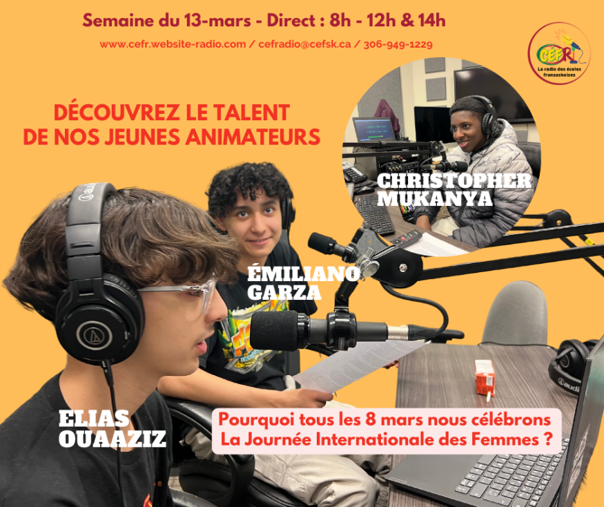 Nos éléves se penchent sur l&rsquo;importance de la Journée internationale du droit des femmes à CÉFRadio